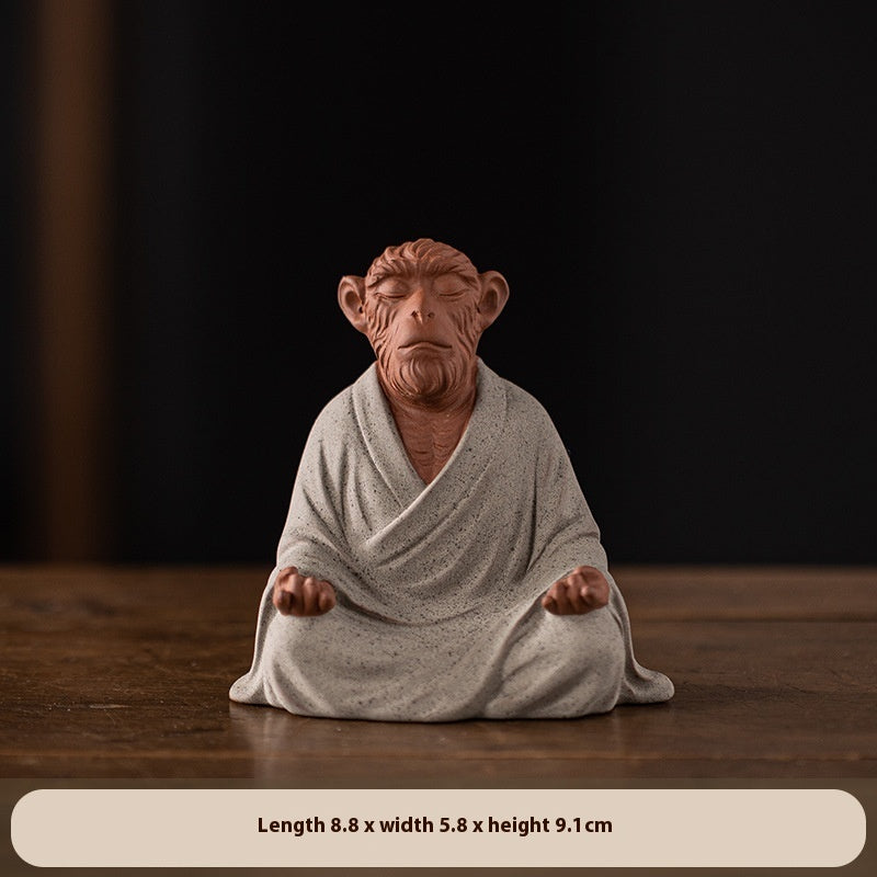 Purple Sand Monkey King Zen Ornament