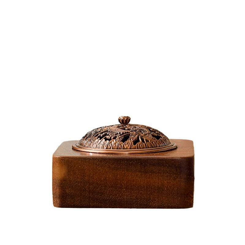 Walnut Zen Tea Ceremony Incense Burner