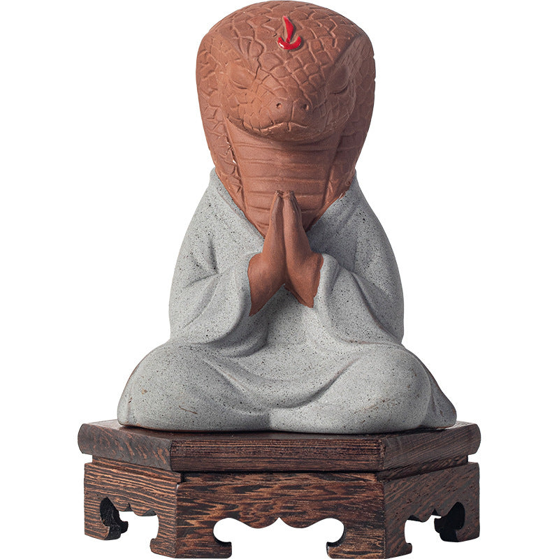 Zen Ceramic Snake Ornaments Home Crafts