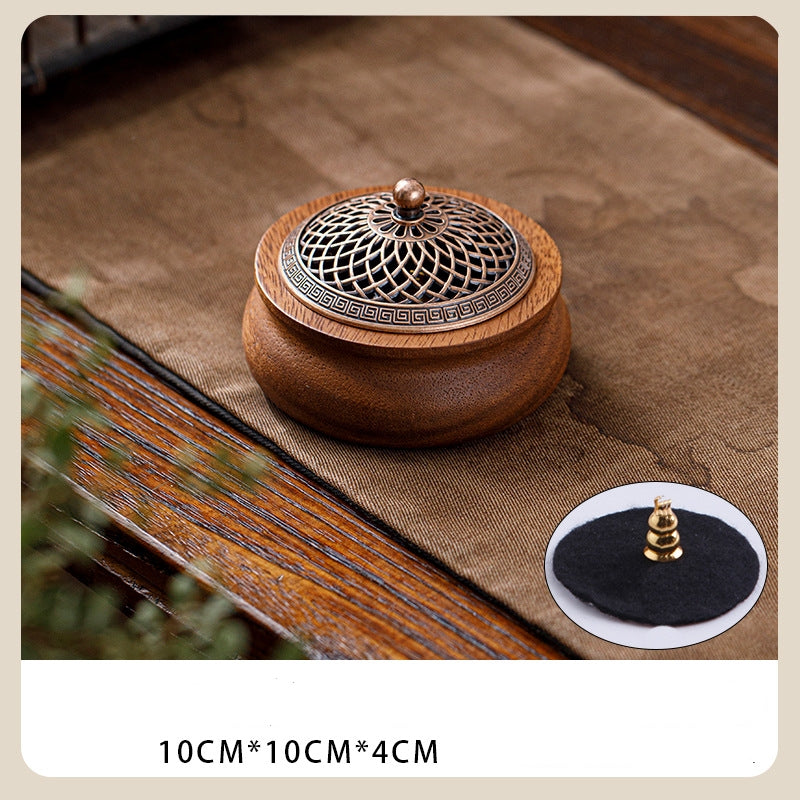 Walnut Zen Tea Ceremony Incense Burner