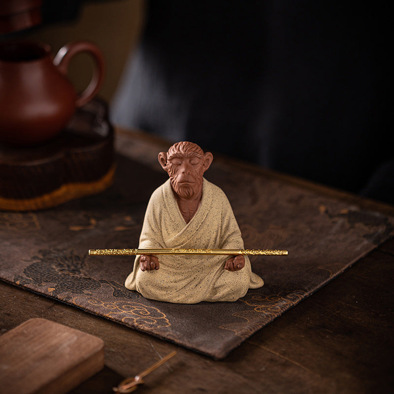 Purple Sand Monkey King Zen Ornament