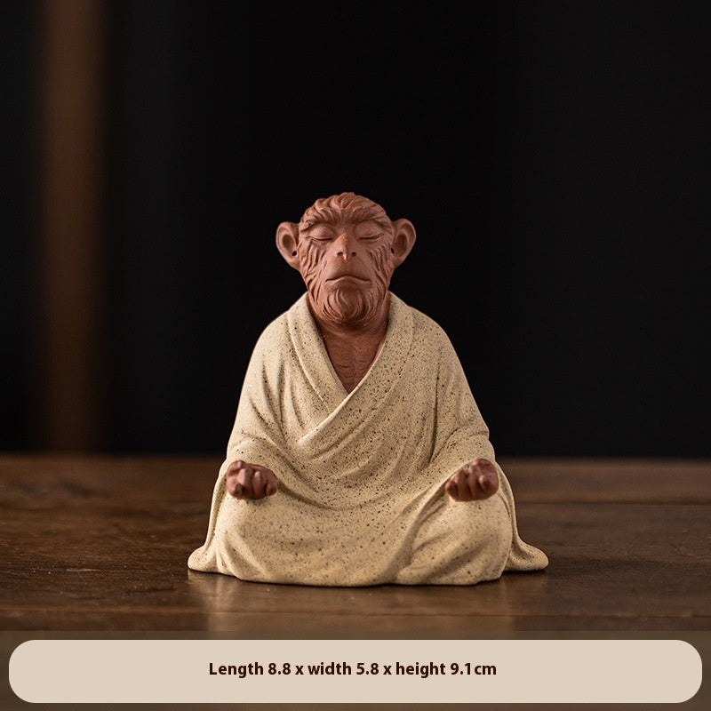 Purple Sand Monkey King Zen Ornament