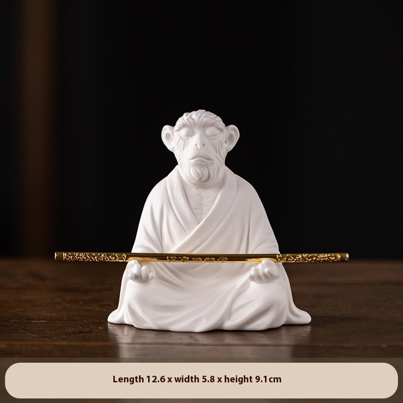 Purple Sand Monkey King Zen Ornament